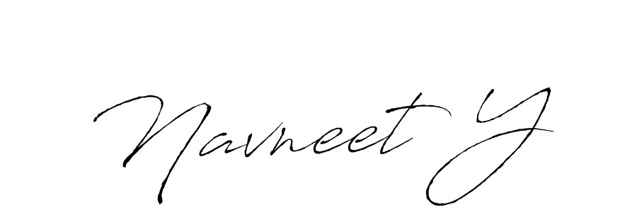 Navneet Y stylish signature style. Best Handwritten Sign (Antro_Vectra) for my name. Handwritten Signature Collection Ideas for my name Navneet Y. Navneet Y signature style 6 images and pictures png