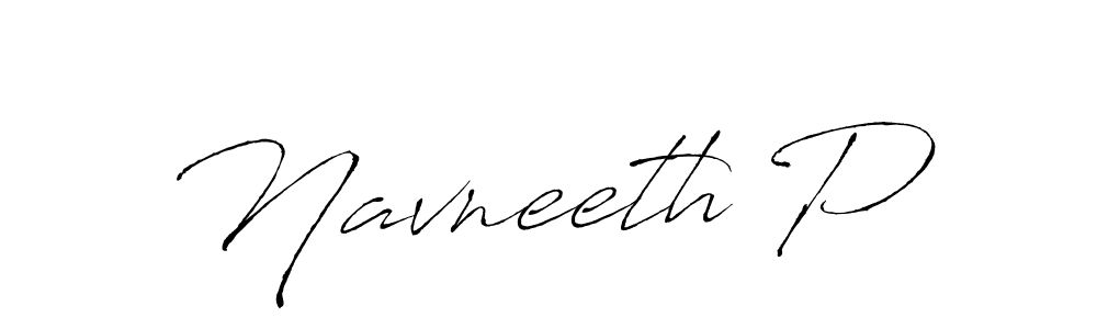 Create a beautiful signature design for name Navneeth P. With this signature (Antro_Vectra) fonts, you can make a handwritten signature for free. Navneeth P signature style 6 images and pictures png
