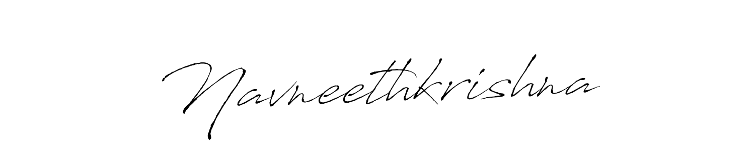 Design your own signature with our free online signature maker. With this signature software, you can create a handwritten (Antro_Vectra) signature for name Navneethkrishna. Navneethkrishna signature style 6 images and pictures png
