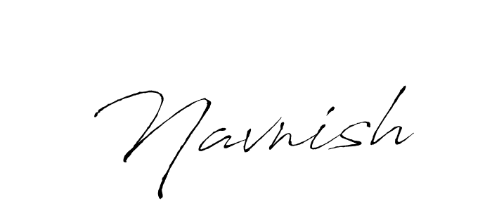 How to make Navnish signature? Antro_Vectra is a professional autograph style. Create handwritten signature for Navnish name. Navnish signature style 6 images and pictures png