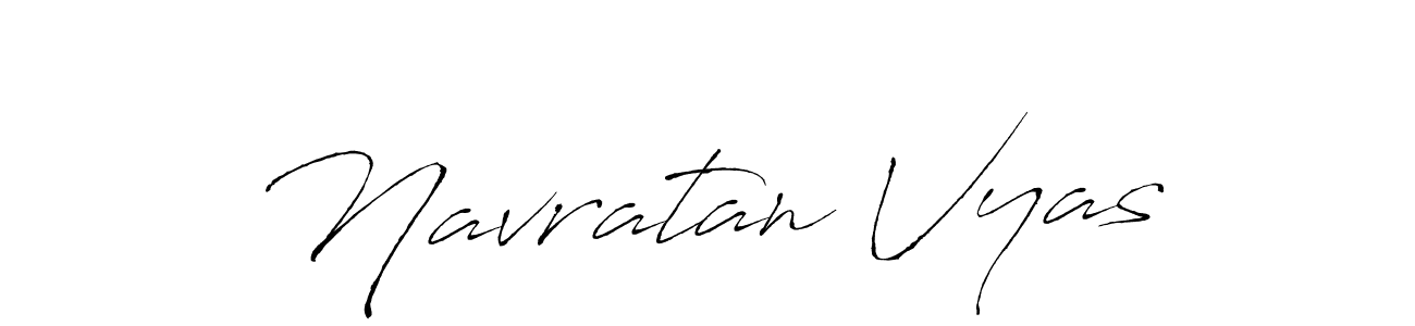 Make a beautiful signature design for name Navratan Vyas. With this signature (Antro_Vectra) style, you can create a handwritten signature for free. Navratan Vyas signature style 6 images and pictures png
