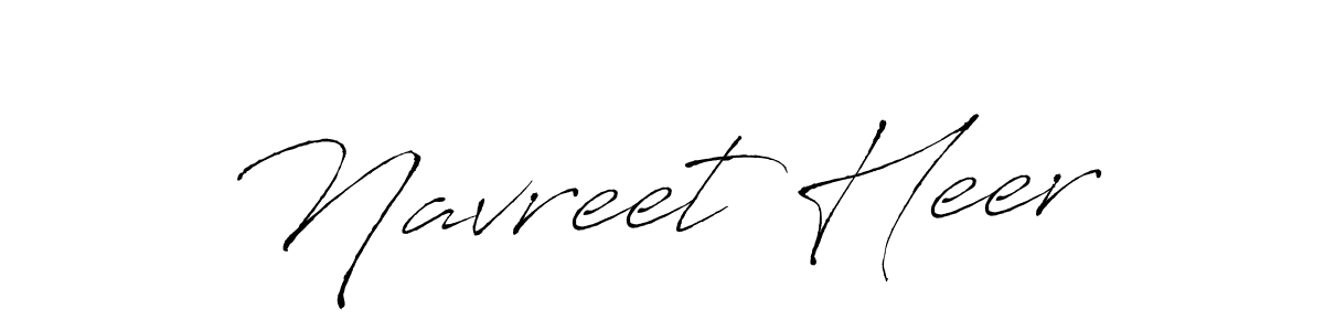 Navreet Heer stylish signature style. Best Handwritten Sign (Antro_Vectra) for my name. Handwritten Signature Collection Ideas for my name Navreet Heer. Navreet Heer signature style 6 images and pictures png