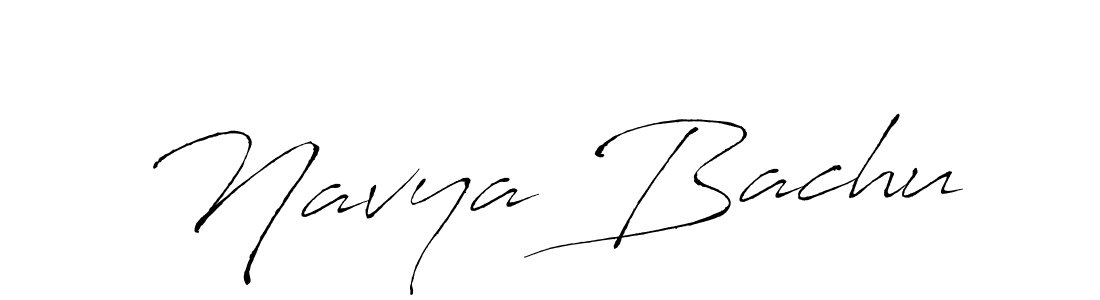 Navya Bachu stylish signature style. Best Handwritten Sign (Antro_Vectra) for my name. Handwritten Signature Collection Ideas for my name Navya Bachu. Navya Bachu signature style 6 images and pictures png