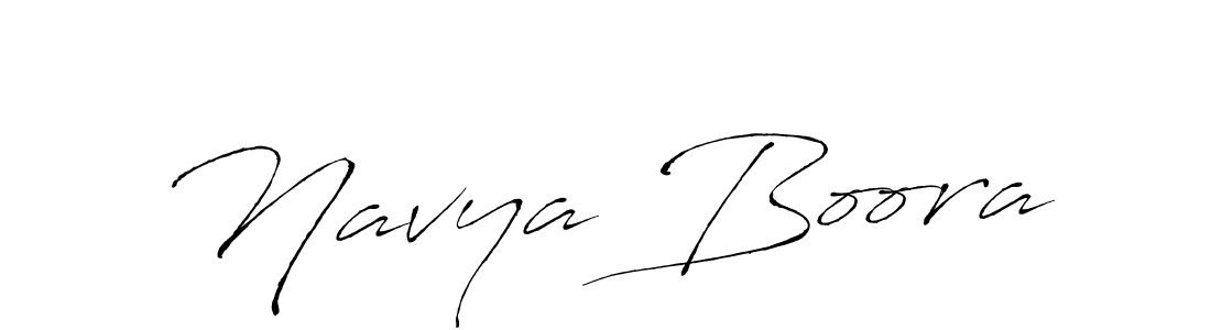 Create a beautiful signature design for name Navya Boora. With this signature (Antro_Vectra) fonts, you can make a handwritten signature for free. Navya Boora signature style 6 images and pictures png