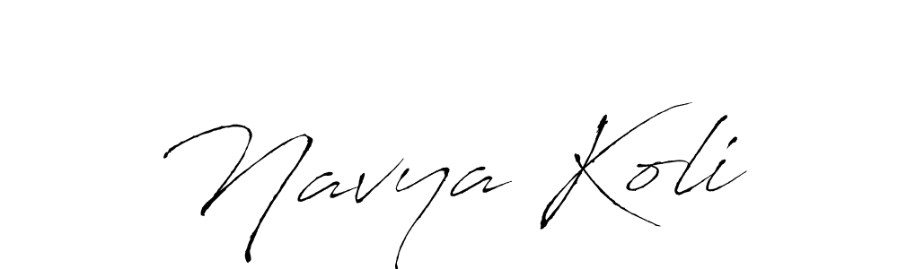 How to make Navya Koli signature? Antro_Vectra is a professional autograph style. Create handwritten signature for Navya Koli name. Navya Koli signature style 6 images and pictures png