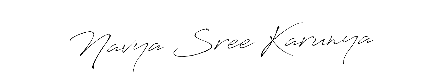 Create a beautiful signature design for name Navya Sree Karunya. With this signature (Antro_Vectra) fonts, you can make a handwritten signature for free. Navya Sree Karunya signature style 6 images and pictures png