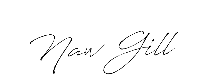 Use a signature maker to create a handwritten signature online. With this signature software, you can design (Antro_Vectra) your own signature for name Naw Gill. Naw Gill signature style 6 images and pictures png