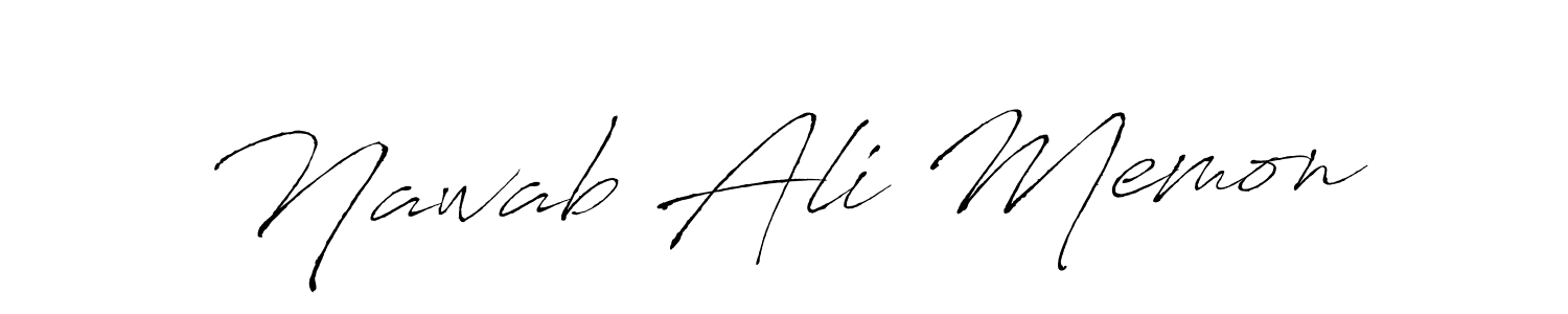 How to make Nawab Ali Memon signature? Antro_Vectra is a professional autograph style. Create handwritten signature for Nawab Ali Memon name. Nawab Ali Memon signature style 6 images and pictures png