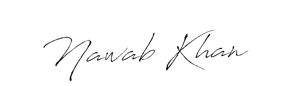 Make a beautiful signature design for name Nawab Khan. With this signature (Antro_Vectra) style, you can create a handwritten signature for free. Nawab Khan signature style 6 images and pictures png