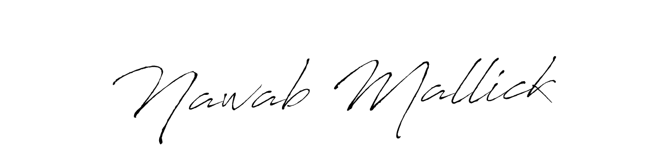 How to make Nawab Mallick name signature. Use Antro_Vectra style for creating short signs online. This is the latest handwritten sign. Nawab Mallick signature style 6 images and pictures png