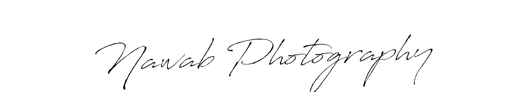 Nawab Photography stylish signature style. Best Handwritten Sign (Antro_Vectra) for my name. Handwritten Signature Collection Ideas for my name Nawab Photography. Nawab Photography signature style 6 images and pictures png