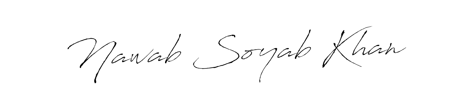 Use a signature maker to create a handwritten signature online. With this signature software, you can design (Antro_Vectra) your own signature for name Nawab Soyab Khan. Nawab Soyab Khan signature style 6 images and pictures png