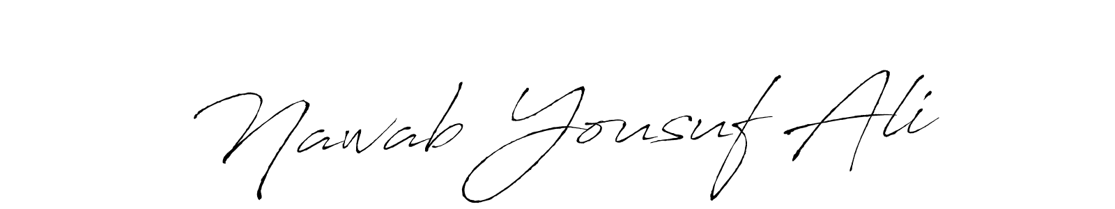 Make a beautiful signature design for name Nawab Yousuf Ali. With this signature (Antro_Vectra) style, you can create a handwritten signature for free. Nawab Yousuf Ali signature style 6 images and pictures png