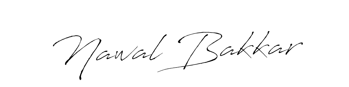 Create a beautiful signature design for name Nawal Bakkar. With this signature (Antro_Vectra) fonts, you can make a handwritten signature for free. Nawal Bakkar signature style 6 images and pictures png