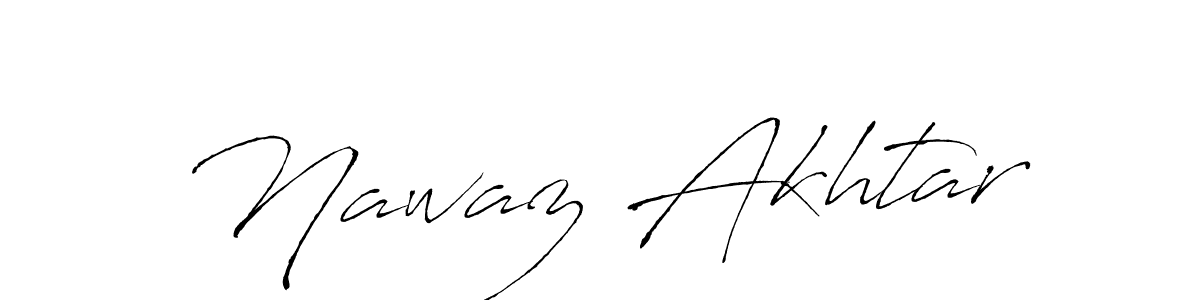 Make a beautiful signature design for name Nawaz Akhtar. With this signature (Antro_Vectra) style, you can create a handwritten signature for free. Nawaz Akhtar signature style 6 images and pictures png