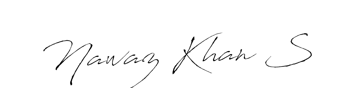 Design your own signature with our free online signature maker. With this signature software, you can create a handwritten (Antro_Vectra) signature for name Nawaz Khan S. Nawaz Khan S signature style 6 images and pictures png