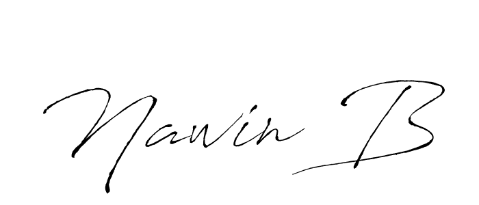 It looks lik you need a new signature style for name Nawin B. Design unique handwritten (Antro_Vectra) signature with our free signature maker in just a few clicks. Nawin B signature style 6 images and pictures png