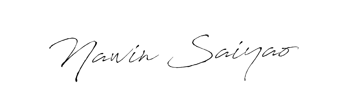 Use a signature maker to create a handwritten signature online. With this signature software, you can design (Antro_Vectra) your own signature for name Nawin Saiyao. Nawin Saiyao signature style 6 images and pictures png