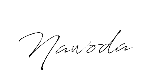Use a signature maker to create a handwritten signature online. With this signature software, you can design (Antro_Vectra) your own signature for name Nawoda. Nawoda signature style 6 images and pictures png