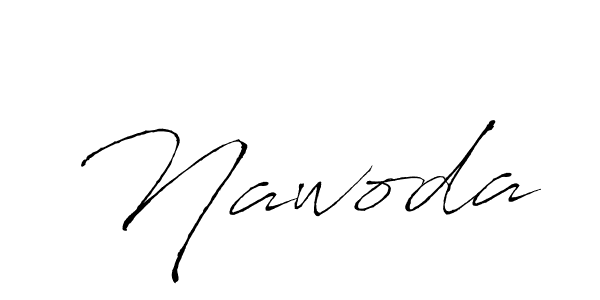 Use a signature maker to create a handwritten signature online. With this signature software, you can design (Antro_Vectra) your own signature for name Nawoda. Nawoda signature style 6 images and pictures png