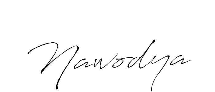 Use a signature maker to create a handwritten signature online. With this signature software, you can design (Antro_Vectra) your own signature for name Nawodya. Nawodya signature style 6 images and pictures png