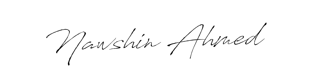 Design your own signature with our free online signature maker. With this signature software, you can create a handwritten (Antro_Vectra) signature for name Nawshin Ahmed. Nawshin Ahmed signature style 6 images and pictures png