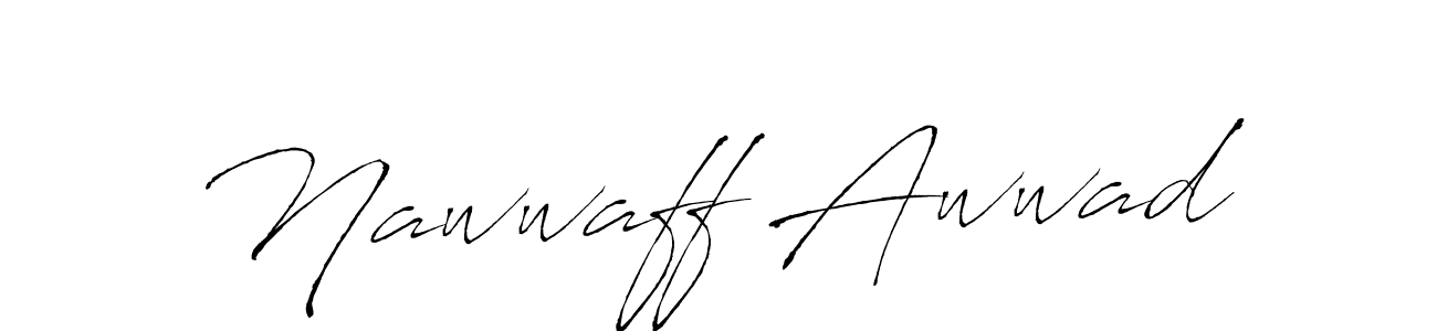 It looks lik you need a new signature style for name Nawwaff Awwad. Design unique handwritten (Antro_Vectra) signature with our free signature maker in just a few clicks. Nawwaff Awwad signature style 6 images and pictures png