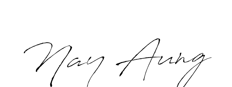 The best way (Antro_Vectra) to make a short signature is to pick only two or three words in your name. The name Nay Aung include a total of six letters. For converting this name. Nay Aung signature style 6 images and pictures png