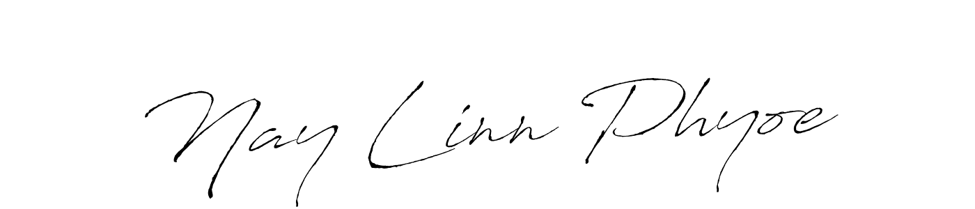 Antro_Vectra is a professional signature style that is perfect for those who want to add a touch of class to their signature. It is also a great choice for those who want to make their signature more unique. Get Nay Linn Phyoe name to fancy signature for free. Nay Linn Phyoe signature style 6 images and pictures png