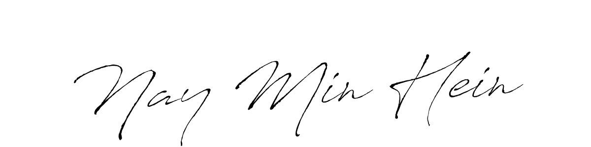 Antro_Vectra is a professional signature style that is perfect for those who want to add a touch of class to their signature. It is also a great choice for those who want to make their signature more unique. Get Nay Min Hein name to fancy signature for free. Nay Min Hein signature style 6 images and pictures png