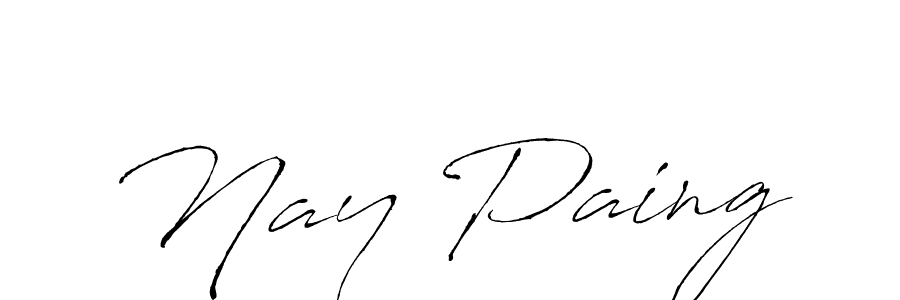 Create a beautiful signature design for name Nay Paing. With this signature (Antro_Vectra) fonts, you can make a handwritten signature for free. Nay Paing signature style 6 images and pictures png