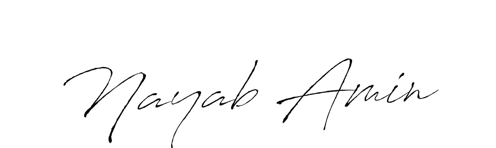 Use a signature maker to create a handwritten signature online. With this signature software, you can design (Antro_Vectra) your own signature for name Nayab Amin. Nayab Amin signature style 6 images and pictures png