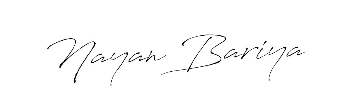 The best way (Antro_Vectra) to make a short signature is to pick only two or three words in your name. The name Nayan Bariya include a total of six letters. For converting this name. Nayan Bariya signature style 6 images and pictures png