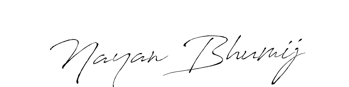 How to make Nayan Bhumij name signature. Use Antro_Vectra style for creating short signs online. This is the latest handwritten sign. Nayan Bhumij signature style 6 images and pictures png