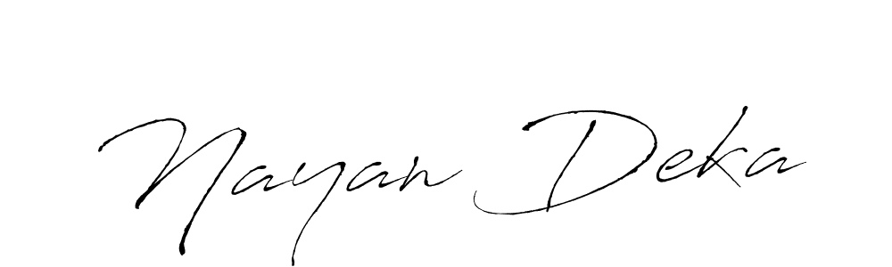 The best way (Antro_Vectra) to make a short signature is to pick only two or three words in your name. The name Nayan Deka include a total of six letters. For converting this name. Nayan Deka signature style 6 images and pictures png