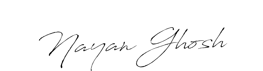 Make a beautiful signature design for name Nayan Ghosh. With this signature (Antro_Vectra) style, you can create a handwritten signature for free. Nayan Ghosh signature style 6 images and pictures png