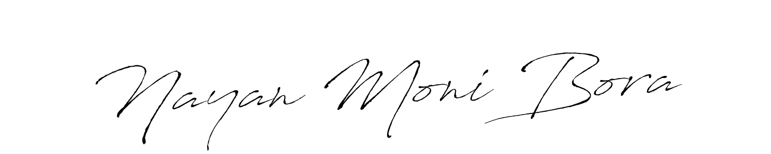 Create a beautiful signature design for name Nayan Moni Bora. With this signature (Antro_Vectra) fonts, you can make a handwritten signature for free. Nayan Moni Bora signature style 6 images and pictures png