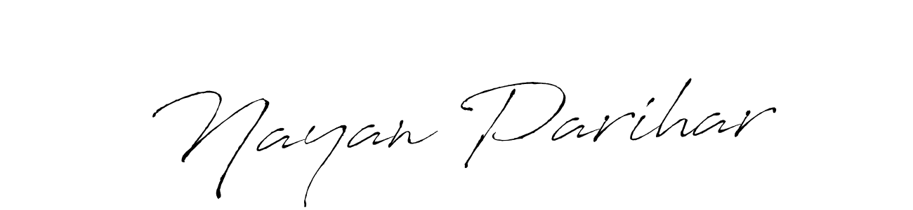 How to make Nayan Parihar name signature. Use Antro_Vectra style for creating short signs online. This is the latest handwritten sign. Nayan Parihar signature style 6 images and pictures png