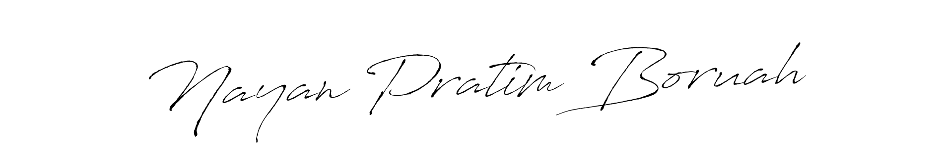 Create a beautiful signature design for name Nayan Pratim Boruah. With this signature (Antro_Vectra) fonts, you can make a handwritten signature for free. Nayan Pratim Boruah signature style 6 images and pictures png