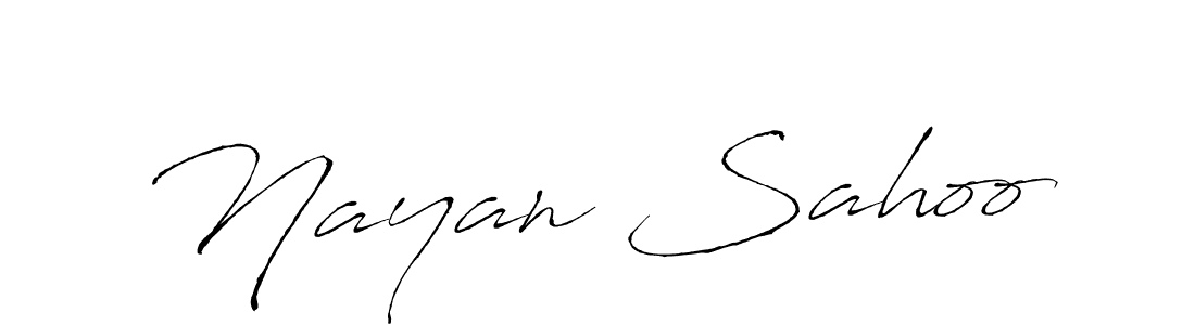 Nayan Sahoo stylish signature style. Best Handwritten Sign (Antro_Vectra) for my name. Handwritten Signature Collection Ideas for my name Nayan Sahoo. Nayan Sahoo signature style 6 images and pictures png