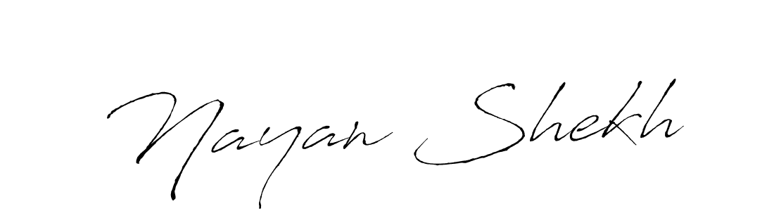 Use a signature maker to create a handwritten signature online. With this signature software, you can design (Antro_Vectra) your own signature for name Nayan Shekh. Nayan Shekh signature style 6 images and pictures png