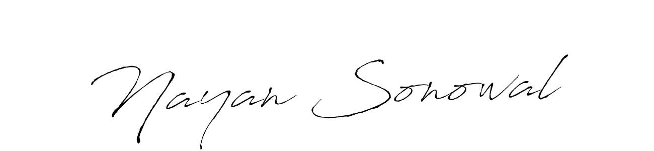 Nayan Sonowal stylish signature style. Best Handwritten Sign (Antro_Vectra) for my name. Handwritten Signature Collection Ideas for my name Nayan Sonowal. Nayan Sonowal signature style 6 images and pictures png