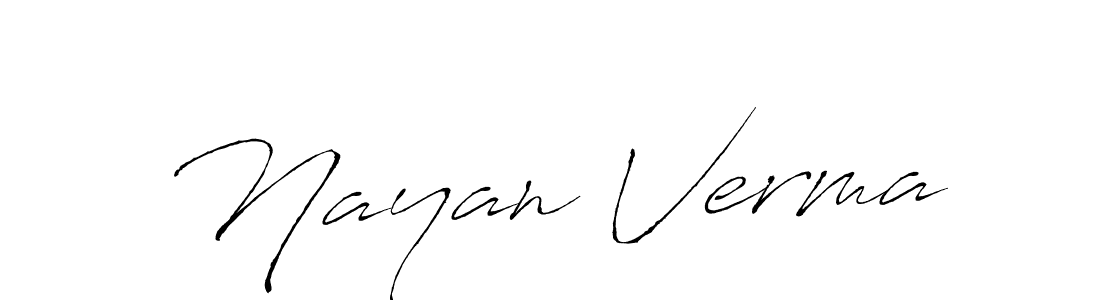 Make a beautiful signature design for name Nayan Verma. With this signature (Antro_Vectra) style, you can create a handwritten signature for free. Nayan Verma signature style 6 images and pictures png