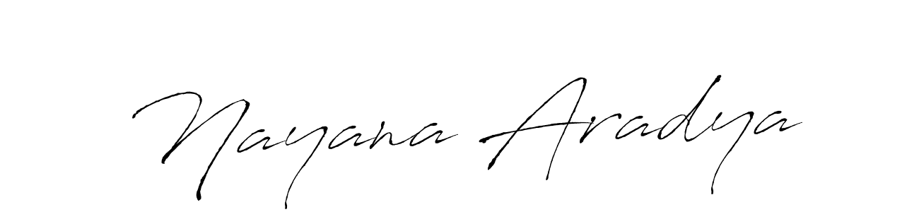 How to make Nayana Aradya name signature. Use Antro_Vectra style for creating short signs online. This is the latest handwritten sign. Nayana Aradya signature style 6 images and pictures png