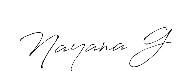 Make a beautiful signature design for name Nayana G. With this signature (Antro_Vectra) style, you can create a handwritten signature for free. Nayana G signature style 6 images and pictures png