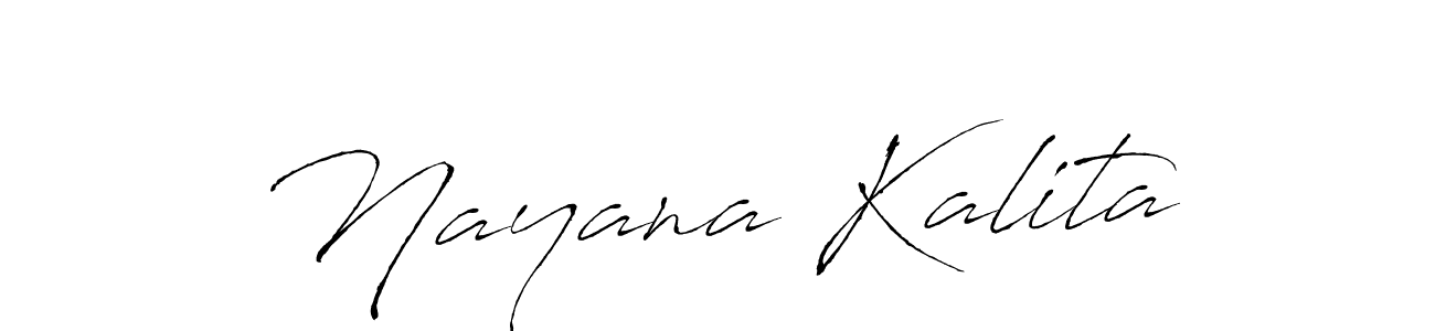 Design your own signature with our free online signature maker. With this signature software, you can create a handwritten (Antro_Vectra) signature for name Nayana Kalita. Nayana Kalita signature style 6 images and pictures png