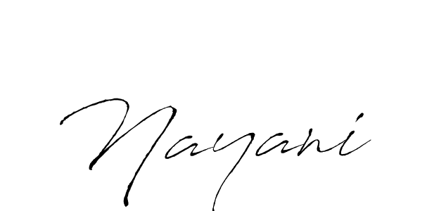Create a beautiful signature design for name Nayani. With this signature (Antro_Vectra) fonts, you can make a handwritten signature for free. Nayani signature style 6 images and pictures png