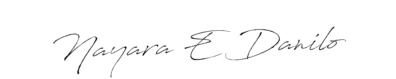 Nayara E Danilo stylish signature style. Best Handwritten Sign (Antro_Vectra) for my name. Handwritten Signature Collection Ideas for my name Nayara E Danilo. Nayara E Danilo signature style 6 images and pictures png