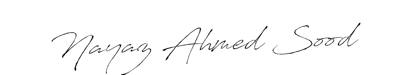 Nayaz Ahmed Sood stylish signature style. Best Handwritten Sign (Antro_Vectra) for my name. Handwritten Signature Collection Ideas for my name Nayaz Ahmed Sood. Nayaz Ahmed Sood signature style 6 images and pictures png