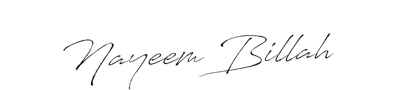 How to make Nayeem Billah signature? Antro_Vectra is a professional autograph style. Create handwritten signature for Nayeem Billah name. Nayeem Billah signature style 6 images and pictures png